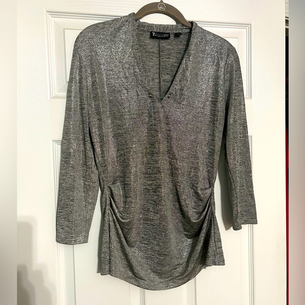 New York & Co. Silver dressy top